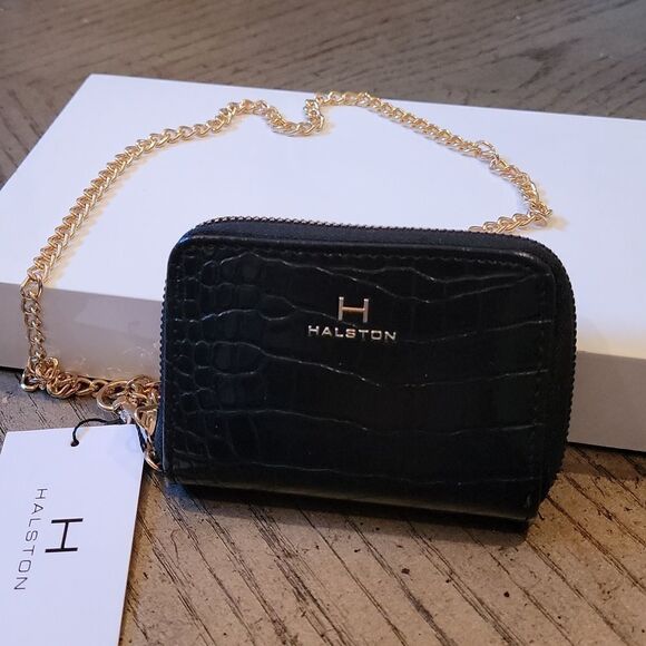 Black and gold necklace wallet by Halston NWT 🖤 - Picture 5 of 10